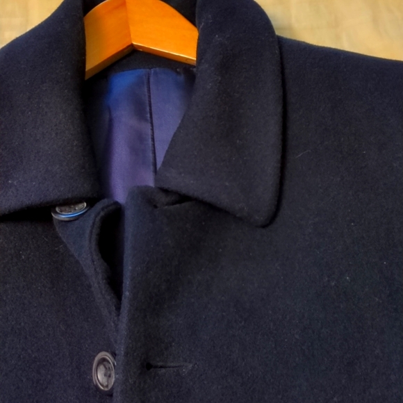 Men's Tailor-made Cashmere / Wool Blend Single Breasted Classic Coat - Picture 3 of 8